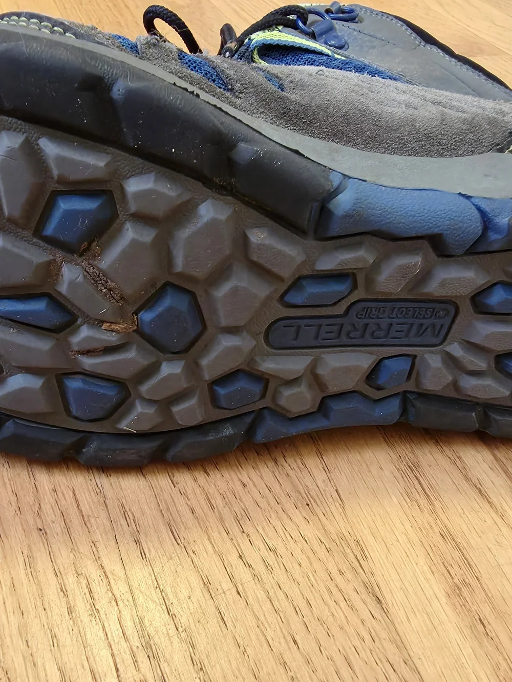 Merrell Kids Blue and Gray Hiking Boots Size 7
